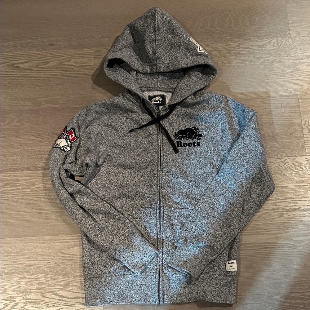 Roots Heather Gray Full-Zip Hoodie